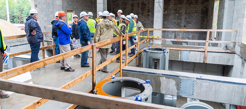 HRC employees on site for a project