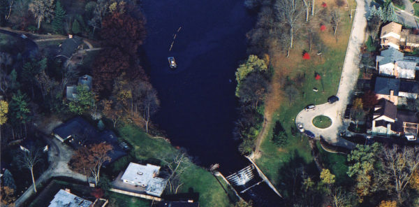quarton lake bloomfield hills michigan aerial view