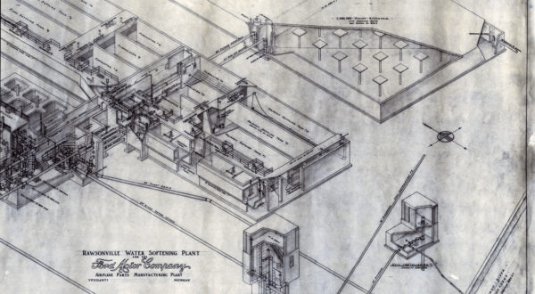 Ford Motor Co Airplane Parts Mfg Plant Rawsonville Water Softening Plant 1943