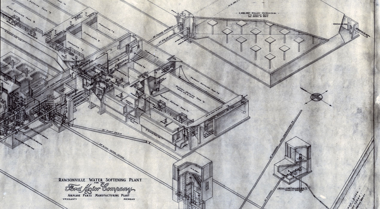 Ford Motor Co Airplane Parts Mfg Plant Rawsonville Water Softening Plant 1943